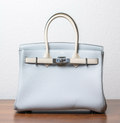 Rent Hermes Birkin 30 Bleu Glacier/Craie togo PHW