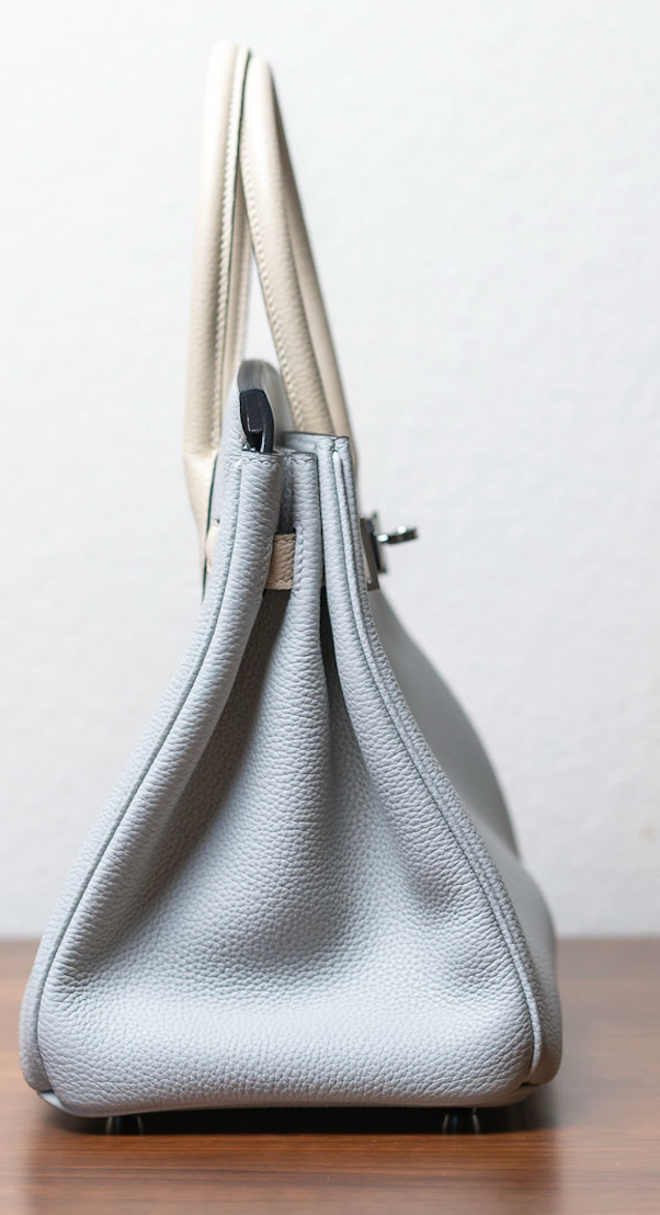 Rent Hermes Birkin 30 Bleu Glacier/Craie togo PHW