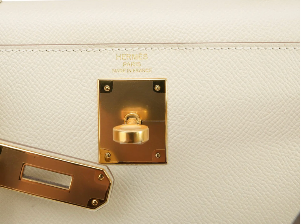 Rent Hermès Kelly 28 Sellier Craie Epsom Ghw