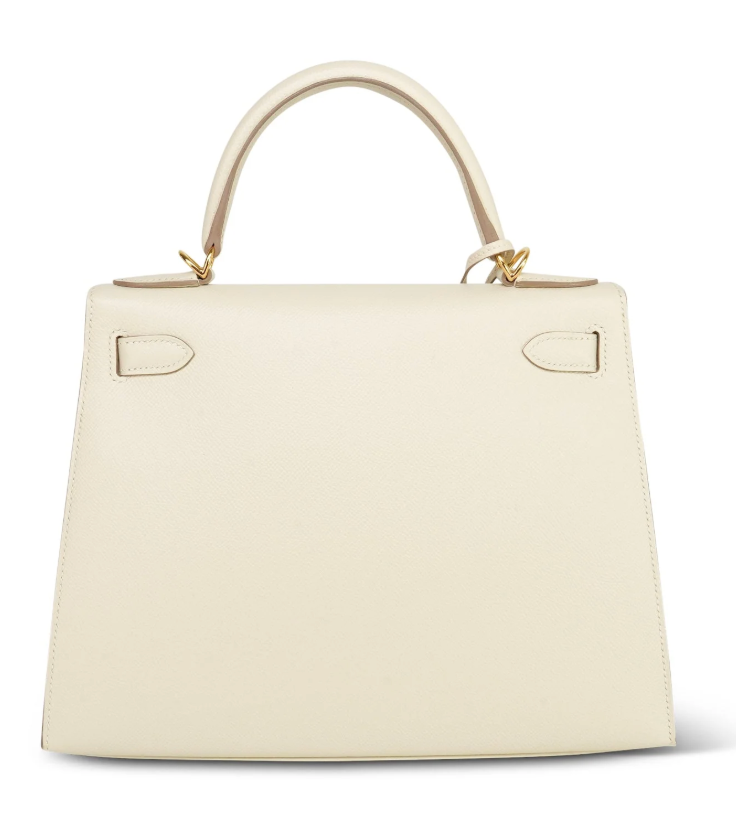 Rent Hermès Kelly 28 Sellier Craie Epsom Ghw