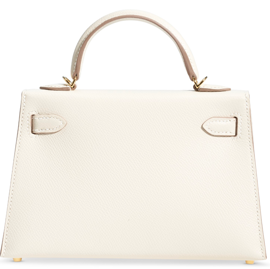 Rent Hermès Mini Kelly Sellier Craie Epsom Ghw