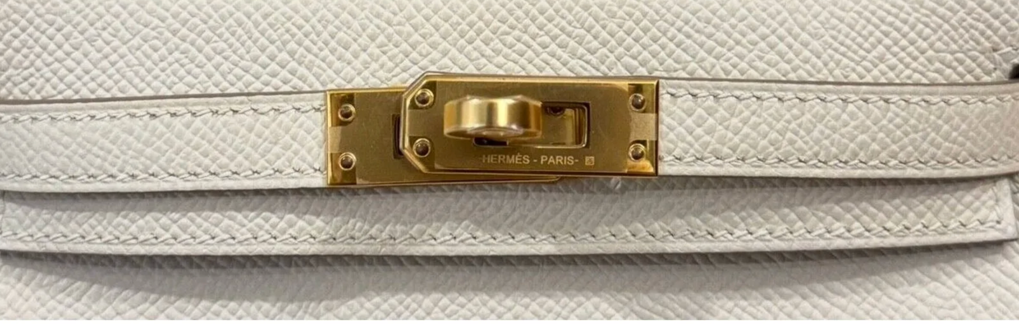 Rent Hermès Mini Kelly Sellier Craie Epsom Ghw
