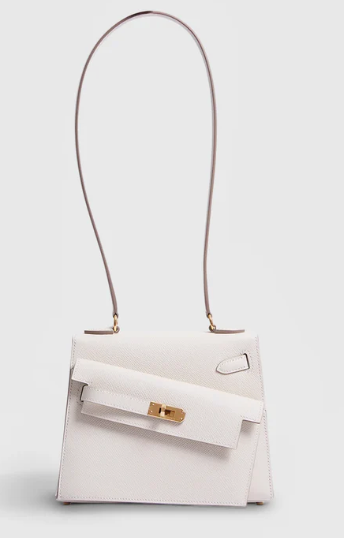 Rent Hermès Kelly en Desordre 20 Epsom Craie Sellier Gold Hardware