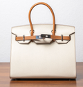 Rent Birkin 30 sellier epsom (hss) bi-color gold & craie phw