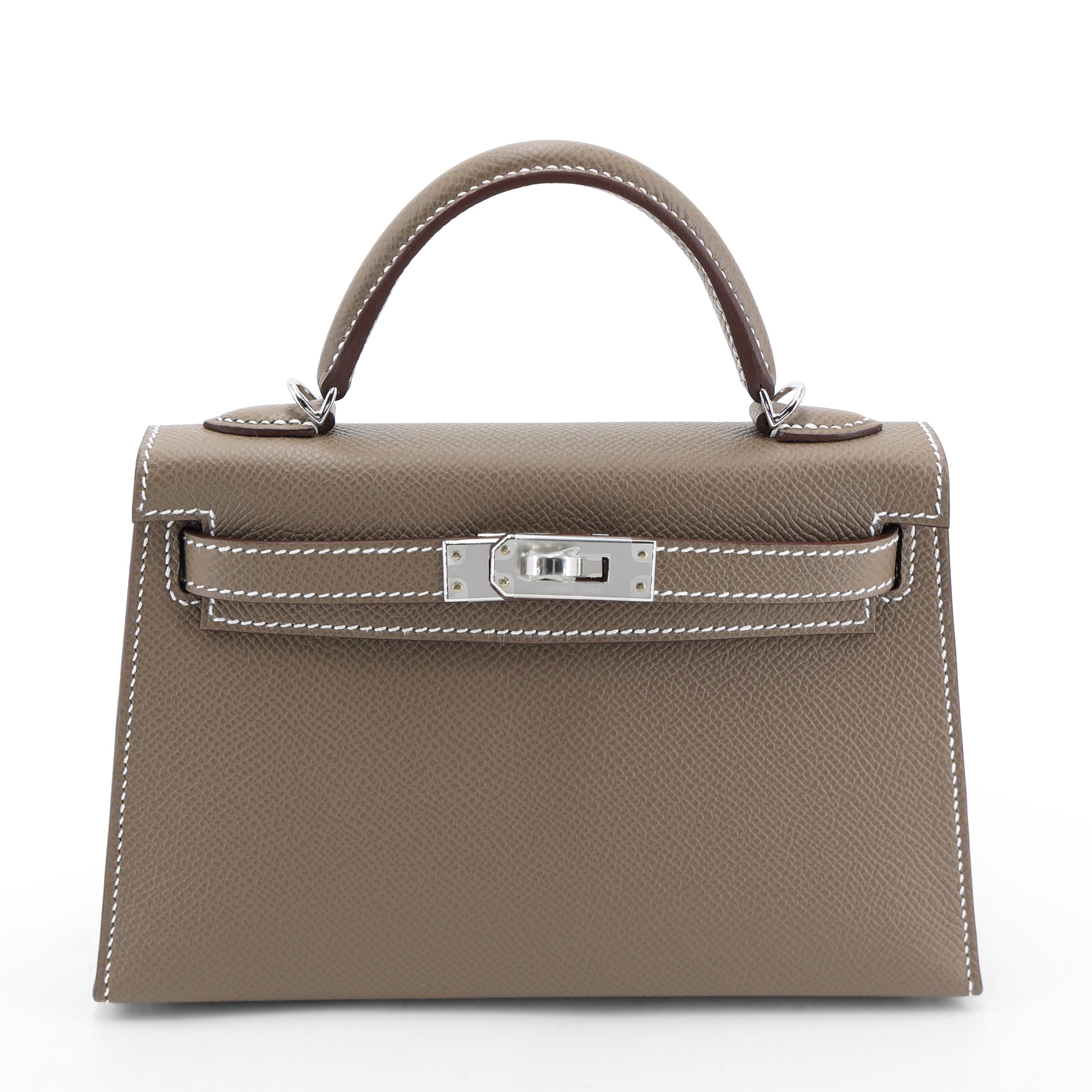Rent Hermès Mini Kelly Sellier Etoupe Epsom Phw