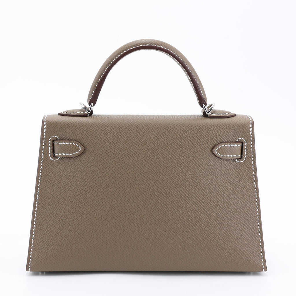 Rent Hermès Mini Kelly Sellier Etoupe Epsom Phw